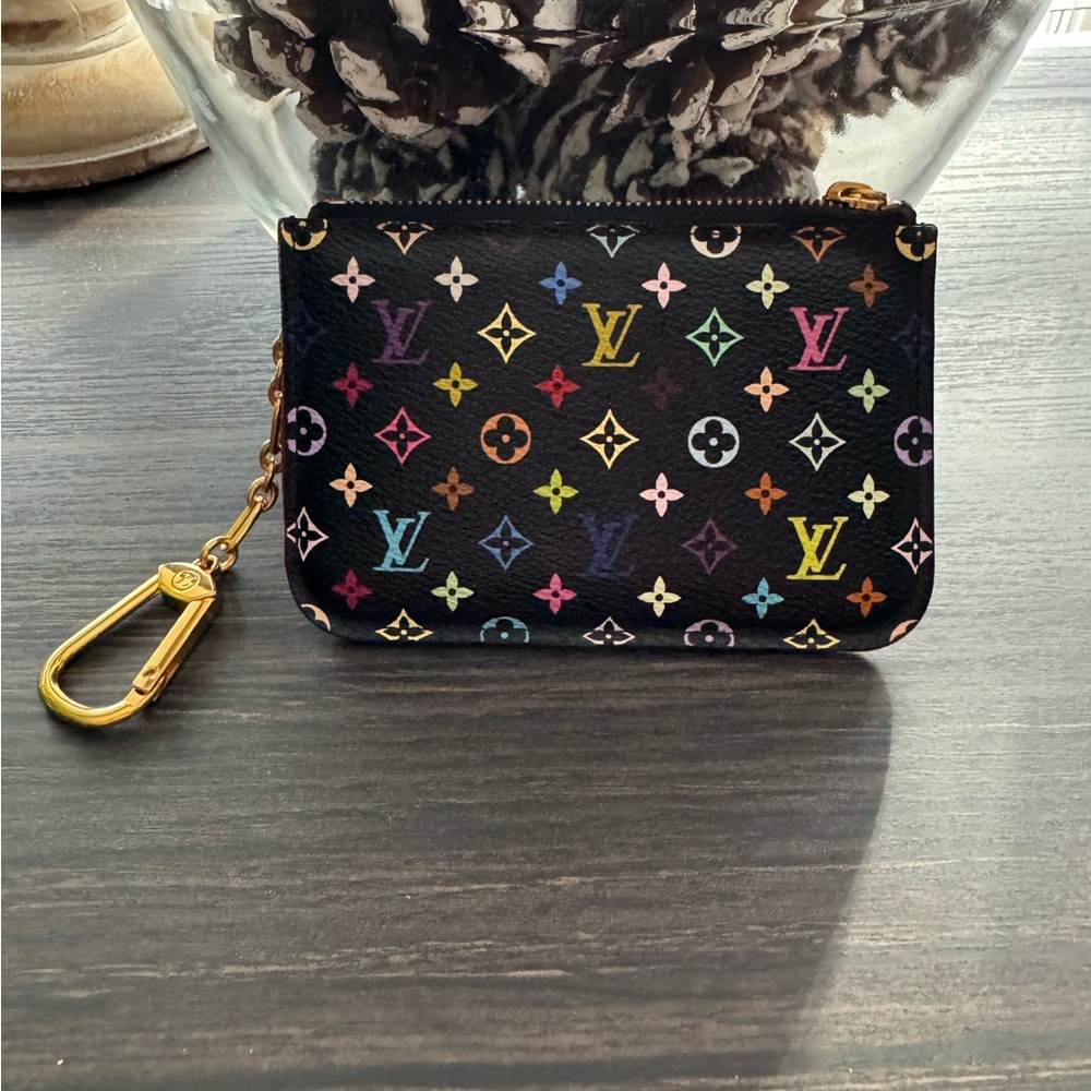 Louis Vuitton Black Multicolor Monogram Key Pouch